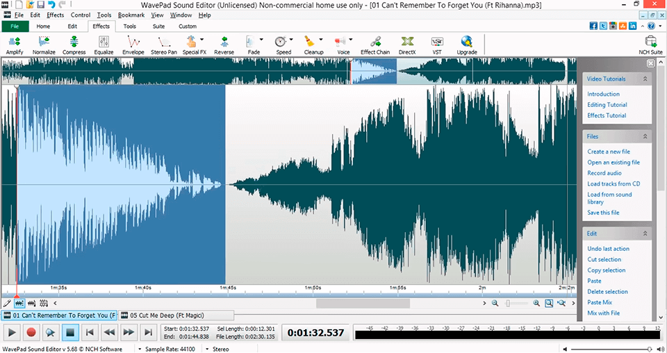 wavepad autotune tutorials